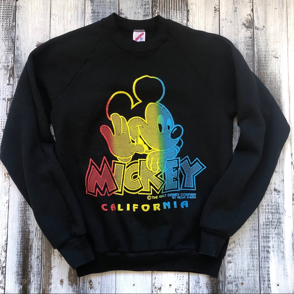 Vintage 80’s/90’s Mickey California 3D PUFF PAINT Crewneck Sweater